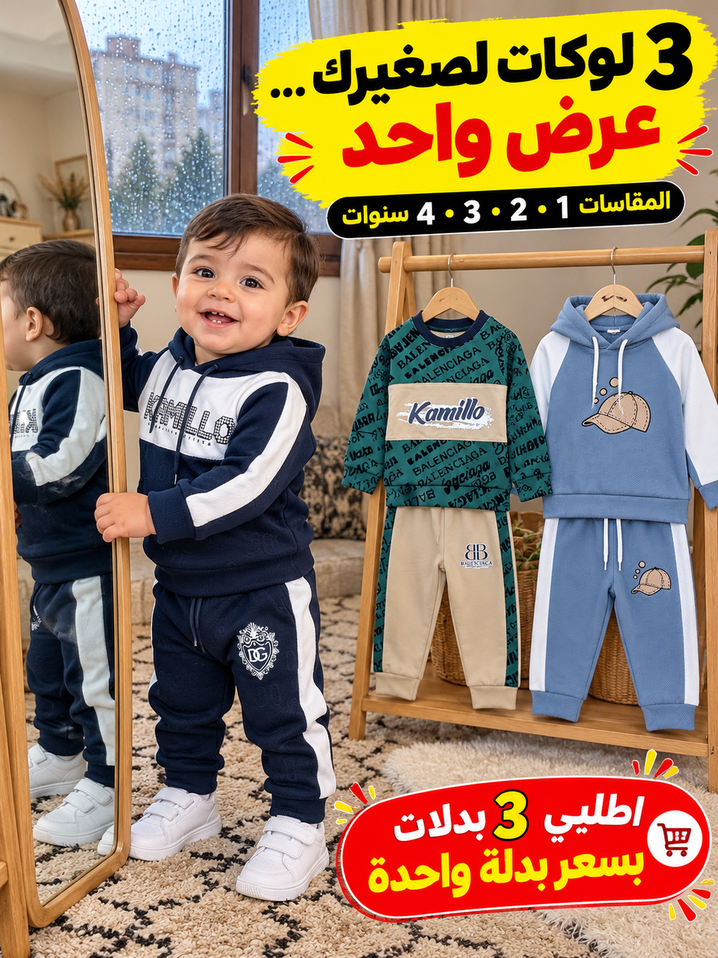 مجموعة 3 بدلات= 1 جاكار +1 كاميلو + 1 فالونسيا